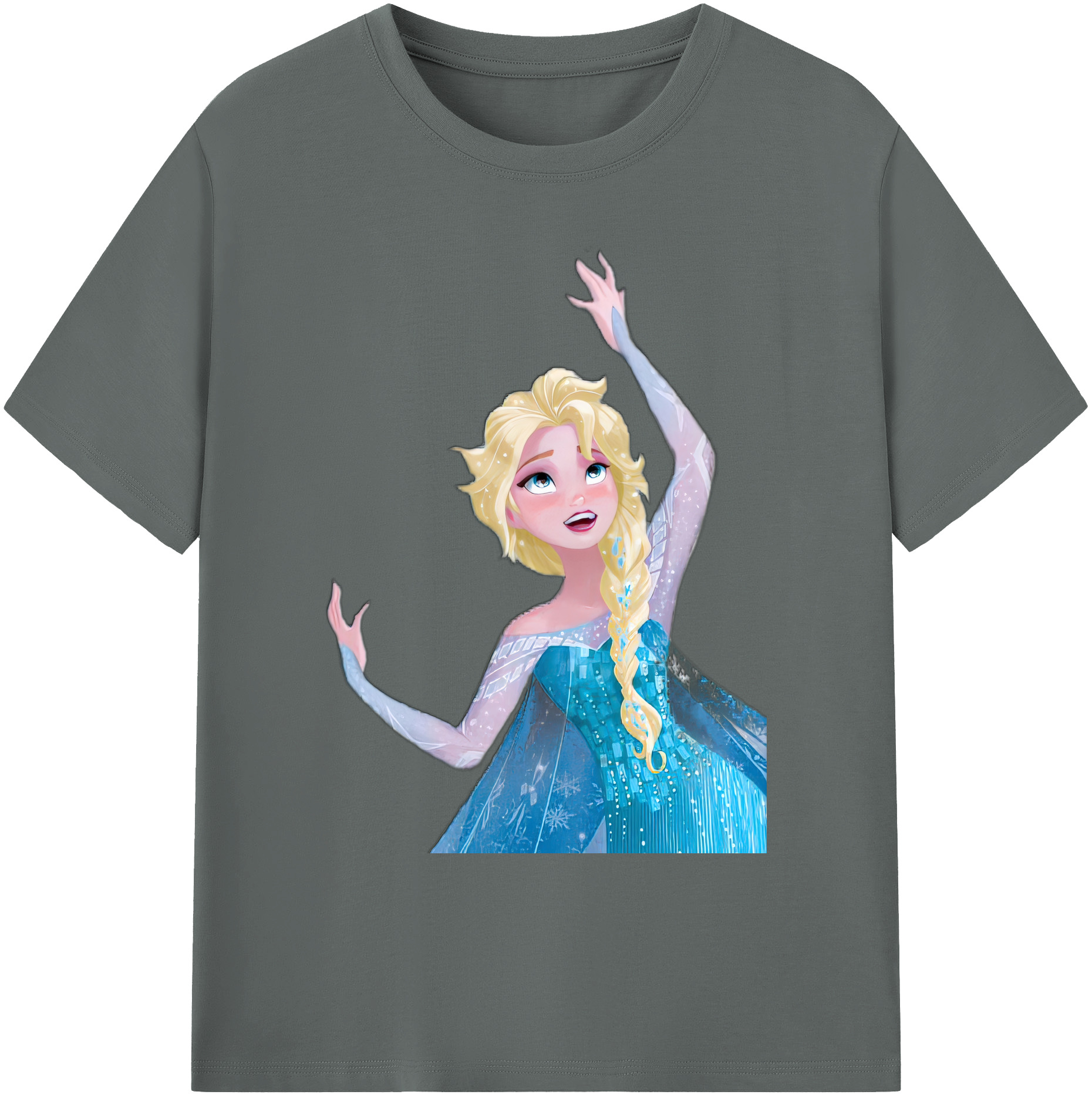 （画像用） アナと雪の女王 アンナ エルサ Frozen Anna Elsa 綿100％ メンズ半袖Tシャツ｜肌触りやわらか＆通気性